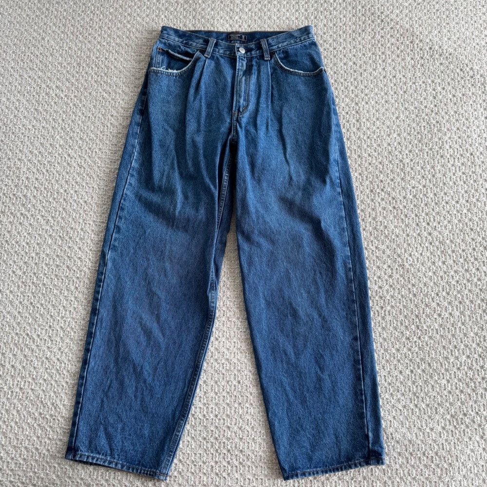 Abercrombie & Fitch Dark Blue Wide Leg Jeans